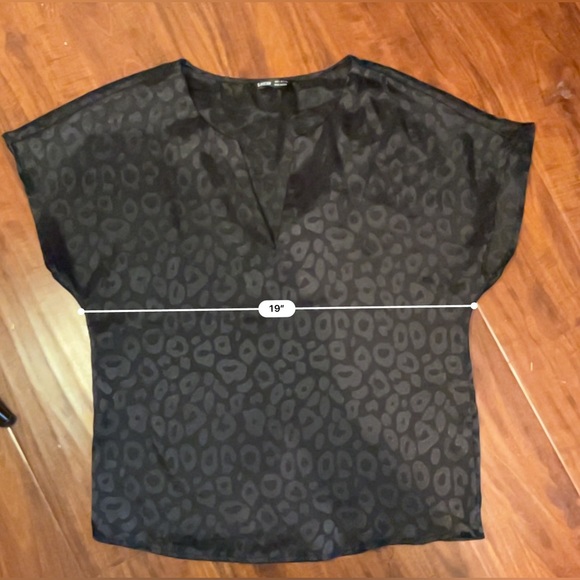 SHEIN Black Cheetah Blouse - Picture 6 of 6